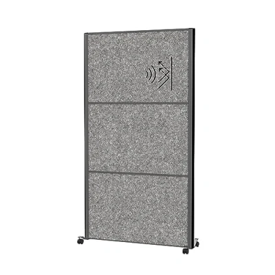 Abbildung von MAUL Trennwand Akustik MAULconnecto Uplight mit LED Licht Leiste 180x100cm Raumteiler für Büro und Schreibtisch Freistehender Raumtrenner Rollen Ideal als Sichtschutz Schallschutz