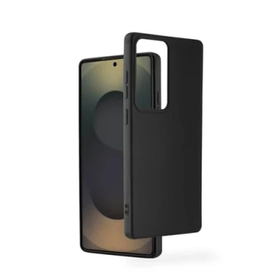 Abbildung von Hama Hülle für Samsung Galaxy S25 Ultra (Handyhülle, stoßfest, Kratzfest, Elegante Schutzhülle Rückseite, weich, Slim, softe Oberfläche, Wireless Charging kompatibel) schwarz