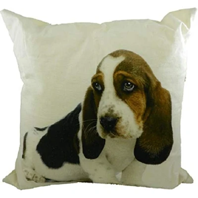 Abbildung von Mars &amp; More Cushion Canvas Basset welpen