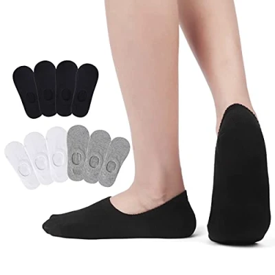 Abbildung von Falechay Sneaker Socken Damen Herren Füßlinge Unsichtbare 10 Paar Schwarz Weiß Grau 47 50