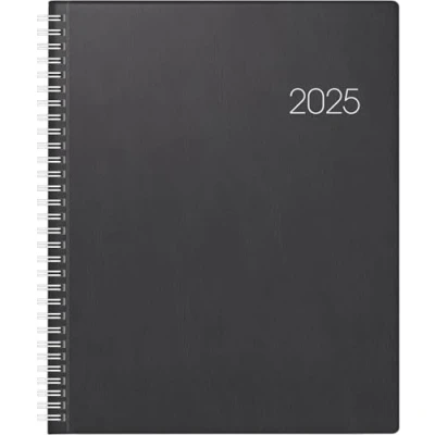 Abbildung von BRUNNEN Buchkalender Modell Manager Wt 7 weektimer (2025), 2 Seiten = 1 Woche, 210 x 260 mm, 160 Seiten, Kunststoff Einband, innen Hartfolie, schwarz