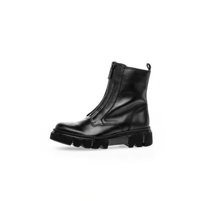 Abbildung von Gabor Damen Biker Boots, Frauen Stiefeletten,Best Fitting,Kurzstiefel,uebergangsschuhe,uebergangsstiefel,warm,schwarz(Altsilber),41 EU / 7.5 UK
