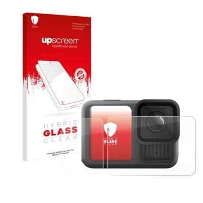 Abbildung von upscreen Schutzglas für GoPro Hero 13 Black Schutzfolie, Glas Folie [Klar, 9H Panzerschutz, Anti Fingerprint]