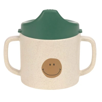 Abbildung von LÄSSIG Kinder Trinklernbecher mit Henkel und abnehmbarem Deckel 150 ml/Sippy Cup Happy Rascals Smile green