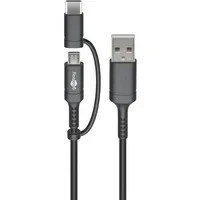 Abbildung von Goobay 71892 USB 2.0 Kabel, C auf Micro B 2.0, Schwarz