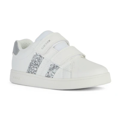 Abbildung von Geox Eclyper GIRL Sneaker low für Kinder, Größe: 26, White/silver Schuhe