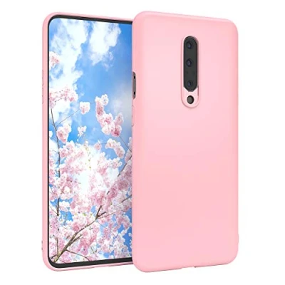 Abbildung von EAZY CASE Handyhülle Silikon mit Kameraschutz kompatibel OnePlus 7 Pro in Rosa, Ultra dünn, Slimcover, Silikonhülle, Hülle, Softcase, Backcover