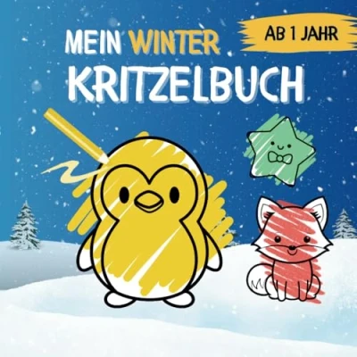 Abbildung von Winter Kritzelbuch ab 1 Jahr / Malbuch mit 54 winterlichen Bildern zum Ausmalen und Kritzeln!: Große einfache Motive Malen Kritzeln ... ersten Kritzelbücher für Kinder Jahr!)