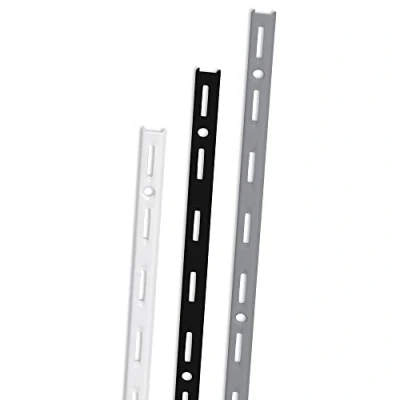 Abbildung von ib style 2X Wandschiene Single Einreihiges System mit 50 mm Raster 5 Abmessungen Länge cm Weiss Wandleiste aus Stahl für Regalsysteme