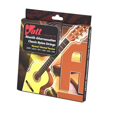 Abbildung von VOLT Akustik Gitarren Saiten, 0636 2, Set mit 6 Nylon klingen klar, brillant und warm vollen Bässen