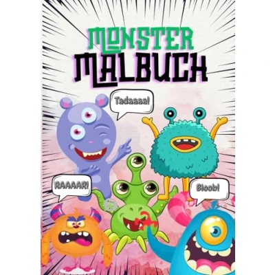 Abbildung von Monster Malbuch für Kinder ab 3 Jahren.: Über 30 lustige und kreative Ausmalbilder kleine Monsterfans