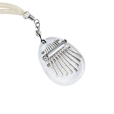 Abbildung von Alnicov 8 Tasten Kalimba Daumen Klavier, Super MiNi Transparent Acryl Finger Piano mit Lanyard Geeignet für Anfänger in Geburtstag Weihnachten und anderen Anlässen (ovale Form)
