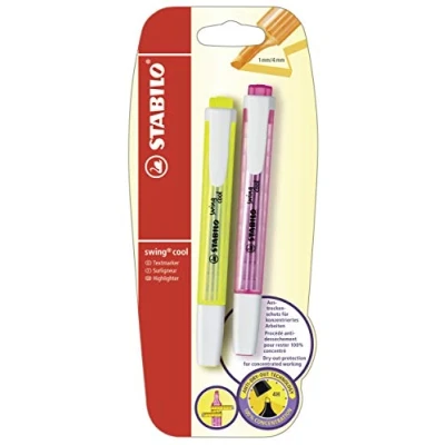 Abbildung von Textmarker STABILO swing cool 2er Pack gelb, pink