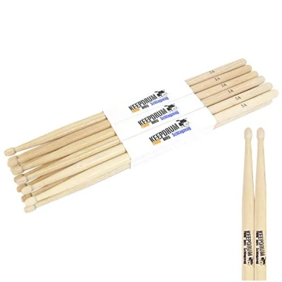 Abbildung von keepdrum 5A Hickory Drumsticks Schlagzeug Stöcke Wood 6 Paar