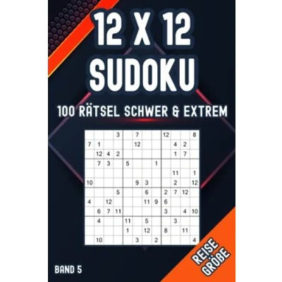 Abbildung von 12 x Sudoku Rätsel: Taschenbuch für Erwachsene &amp; Kinder in Schwer Extrem