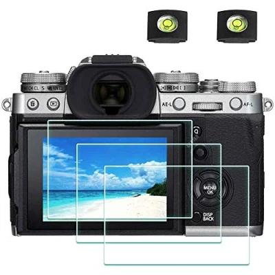Abbildung von ULBTER Displayschutz Schutzfolie für Fujifilm X T3 Fuji XT3 Kamera Displayschutzfolie &amp; Blitzschuhabdeckung, Display schutz folie 9H Härte LCD Glas Kratzfest Anti Fingerabdruck 3 Stück