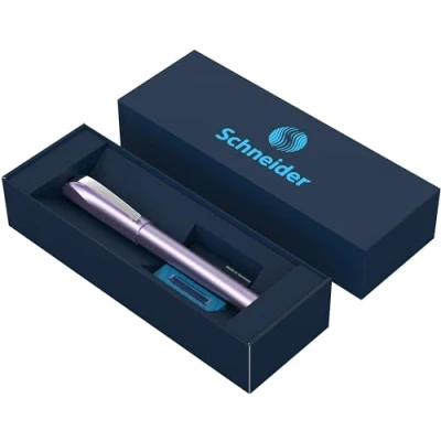 Abbildung von Schneider Ceod Shiny Tintenroller Geschenkset im Kartonetui (inkl. Standard Tintenpatronen, für Rechts und Linkshänder) lilac