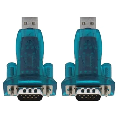 Abbildung von YINETTECH 2 x USB 2.0 auf RS232 Serial Port DB9 9 Pin Stecker Konverter Adapter kompatibel mit Windows 98/SE/ME/2000/XP/Vista/7/8 Mac OS V8.6