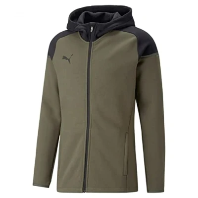 Abbildung von Puma Teamcup Casuals Hooded Jacket Sweatjacke, Herren, Größe: Large, Green moss