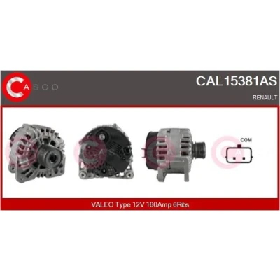 Abbildung von CASCO CAL15381AS Lichtmaschine 12V 160A RENAULT: SCENIC 2, MEGANE 3 Grandtour, GRAND
