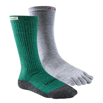 Abbildung von Injinji Mens Liner+Hiker Socks Forest Grey 37 44