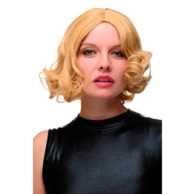 Abbildung von WIG ME UP Damenperücke Perücke 20er 30er Jahre Swing Mittelscheitel Gewellt Blond Karamelblond GF W2183 144 86