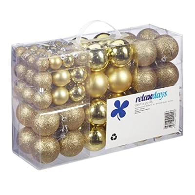 Abbildung von relaxdays Weihnachtsbaumkugel Weihnachtskugeln 100er Set, Blau