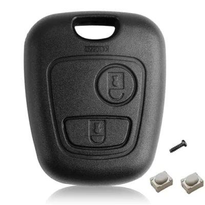 Abbildung von Autoschlüsselhülle Ersatz passend für Peugeot 107 207 307 407 Citroen C1 C2 C3 C4 C5 Xsara Picasso Berlingo,2 Tasten Auto Fernbedienung Schlüsselgehäuse