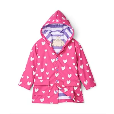 Abbildung von Hatley Mädchen Printed Raincoats Regenmantel, Pink (Colour Changing Sweethearts 650), 10 Jahre