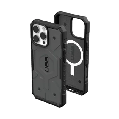 Abbildung von URBAN ARMOR GEAR Pathfinder MS Hülle kompatibel mit Apple iPhone 16 Pro Max Case (Wireless Charging/Magnetisches Aufladen kompatibel, Fallschutz nach Militärstandard) Silber