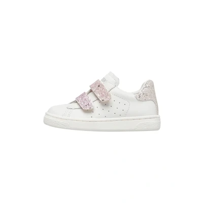 Abbildung von Naturino Sneakers aus Leder und glitzerndem Stoff, Weiß Lila 34
