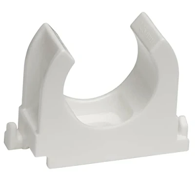 Abbildung von SOMA Rohrclip aus Kunststoff, weiss, 25 mm, 24 Stück, Klemmschelle, Rohrklemme