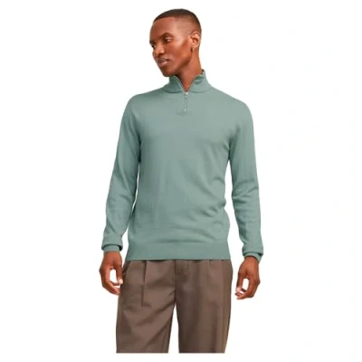 Abbildung von Jack &amp; Jones Jjebradley HALF ZIP NOOS Sweatshirt, Herren, Größe: XL, Iceberg green