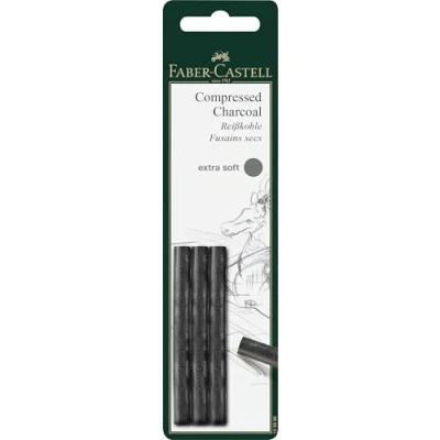 Abbildung von FABER CASTELL 129996 Reißkohle PITT extra soft, 3er Set, schwarz
