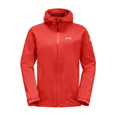 Abbildung von Jack Wolfskin PACK GO Regenjacke / wasserabweisende Jacke, Damen, Größe: XS, Tango orange