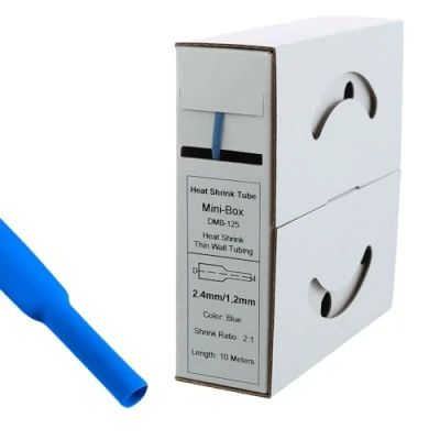 Abbildung von 10m Schrumpfschlauch 2,4mm &gt; 1,2mm blau