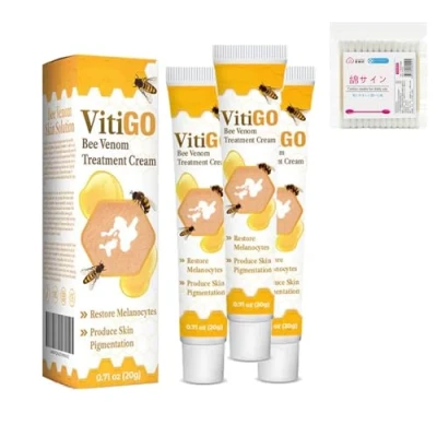 Abbildung von Fivfivgo Bienengift Vitiligo Behandlungscreme,Vitiligo creme,Bienengift Behandlung für Vitiligo,Bienengift Creme, Beevenom Behandlungscreme alle Hauttypen (3PCS)