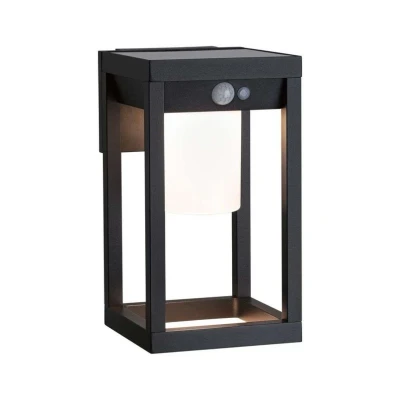 Abbildung von Paulmann LED Außen Wandleuchte &quot;Solar Marisol IP44 3000K 350lm Schwarz&quot;, 1 flammig, Bewegungsmelder