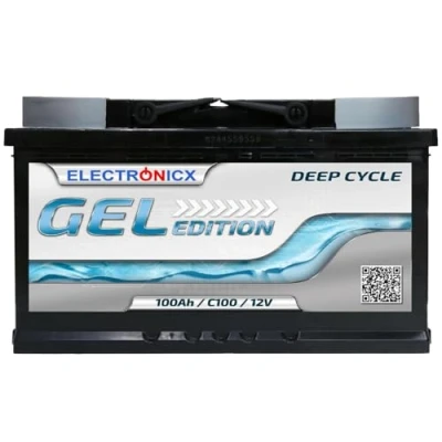 Abbildung von Gel Batterie 12V 100Ah Edition Solarbatterien Technologie Akku Solar, Solarbatterie Bootsbatterie Battery Wohnmobile, Wohnwagen 100 Ah AGM