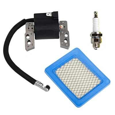 Abbildung von OxoxO New Ignition Coil with 491588 491588S Air Filter Spark Plug Compatible Briggs &amp; Stratton Engines 695711 802574 493237 796964 492416
