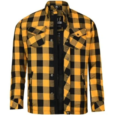 Abbildung von Bores Lumberjack Basic Motorrad Hemd, gelb/schwarz, 6XL