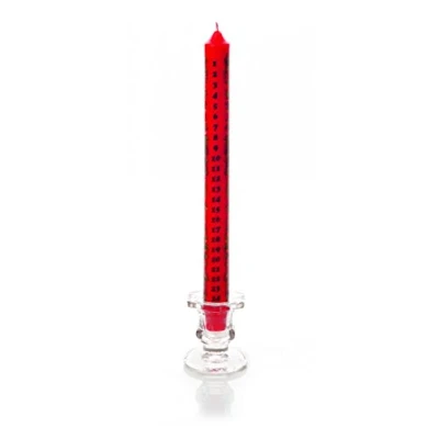 Abbildung von Premier Dekorationen 25 Zentimeter rote Adventskerze mit Glashalter