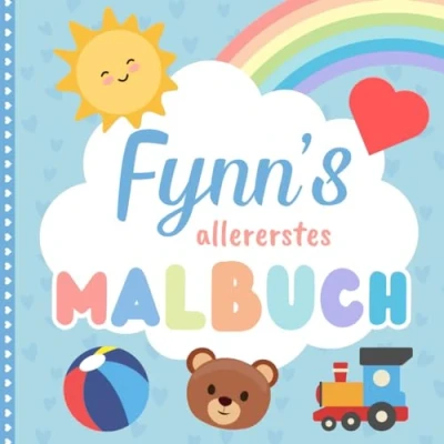 Abbildung von Fynn&#039;s allererstes Malbuch: Personalisiertes Kritzelbuch für Fynn ab 1 Jahr