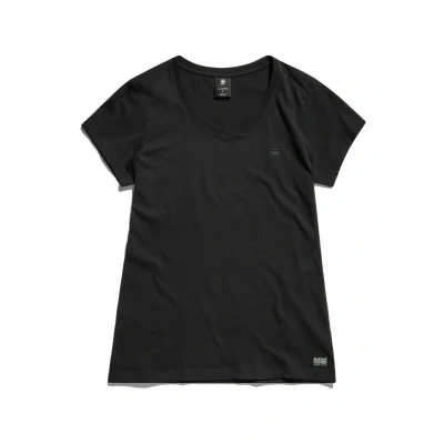 Abbildung von G Star RAW Damen Eyben Slim V Neck Top 2.0, Schwarz (dk Black D24533 4107 6484), XS