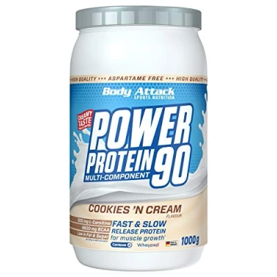 Abbildung von Body Attack Power Protein 90 2 x 1000g 2er Pack Dose Cookies Cream