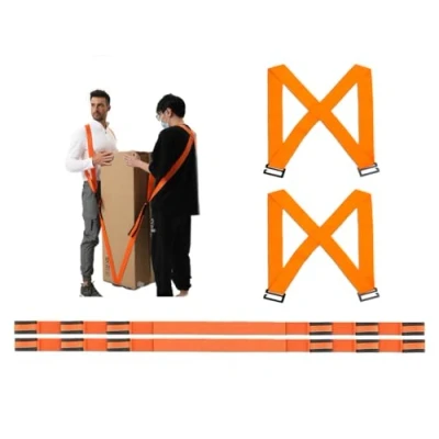 Abbildung von Anlising 2 Personen Tragegurt, Möbelheber Hebegurt, Tragegurte Umzug Personen, Möbel Einfaches Heben, Transportgurt, zum Bewegen von Möbeln, Haushaltsgeräten, Matratzen(Orange)