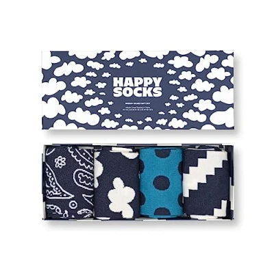 Abbildung von Happy Socks Moody GIFT 4 PACK Socken, Größe: 36 40, Navy