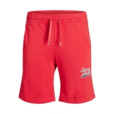 Abbildung von JACK &amp; JONES Men&#039;s JPSTTREVOR Sweat Shorts GMS Sweatshorts, Rococco Red, S
