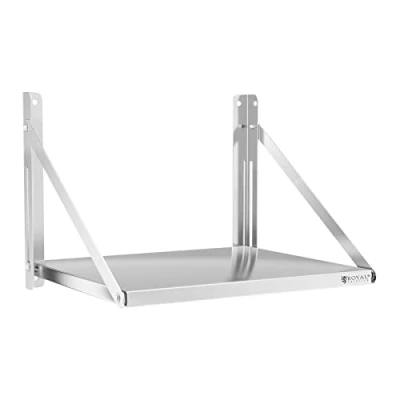 Abbildung von Royal Catering Hängeregal Wandbord klappbar 40 kg Wandregal 60 x 45 cm Edelstahl Küchenregal