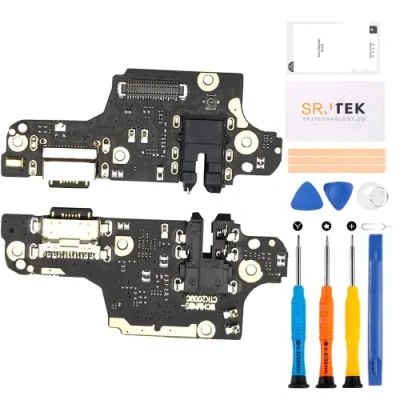 Abbildung von SRJTEK für Xiaomi Redmi Note 9 PRO Dock Connector Ersatz M2003J6B2G Ladeanschluss 9S Kopfhöreranschluss Mikrofon Flexkabel M2003J6A1G Typ C Reparatursets